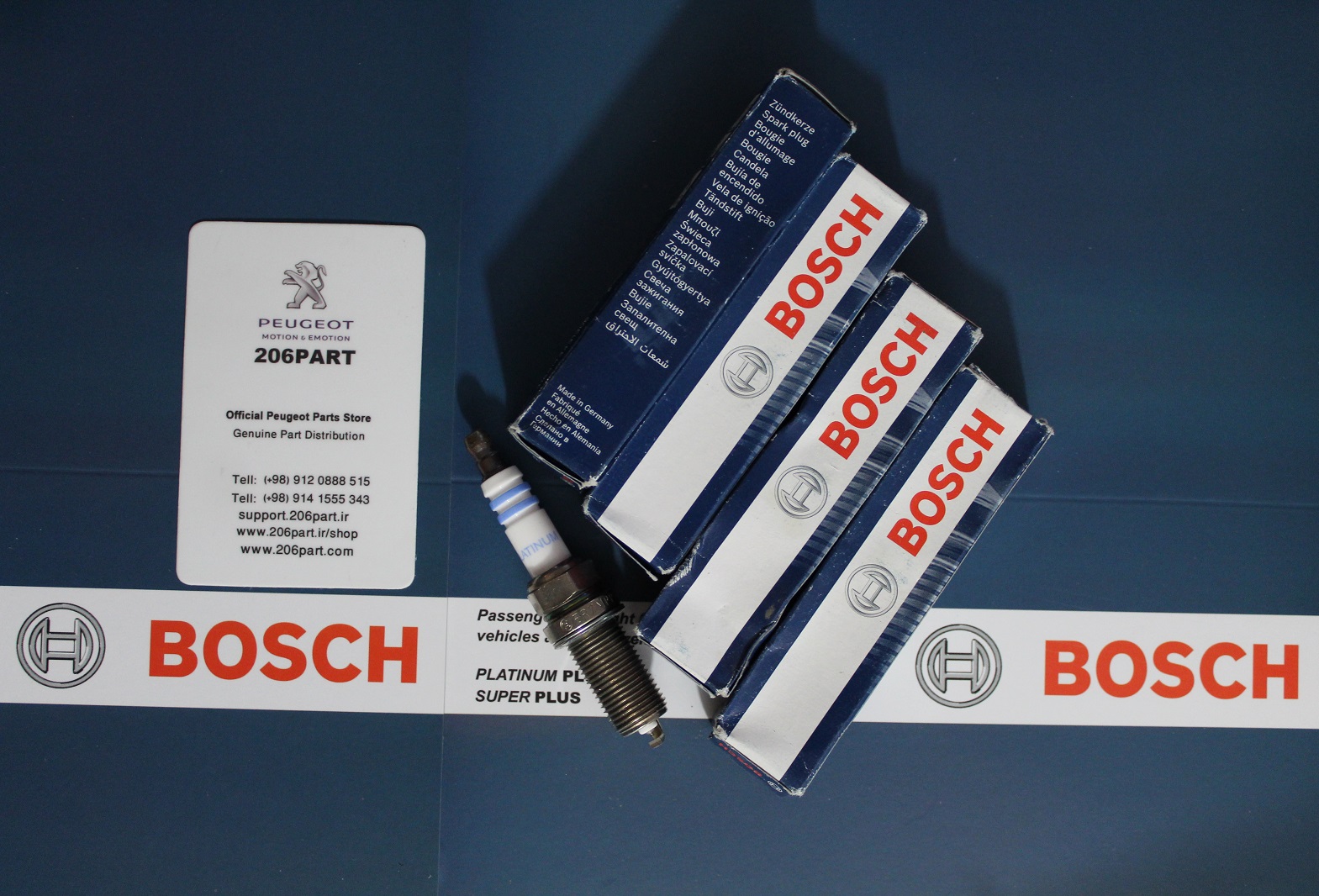 شمع سوزنی بوش BOSCH مدل PLATINUM -پایه بلند(تیپ 5و6 /V8 ) – آلمان